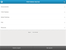 Tablet Screenshot of help.yudu.com